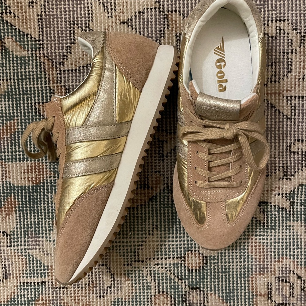 Gold Gola Boston 78 sneaker size 8